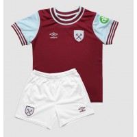 West Ham United Fußballbekleidung Heimtrikot Kinder 2024-25 Kurzarm (+ kurze hosen)